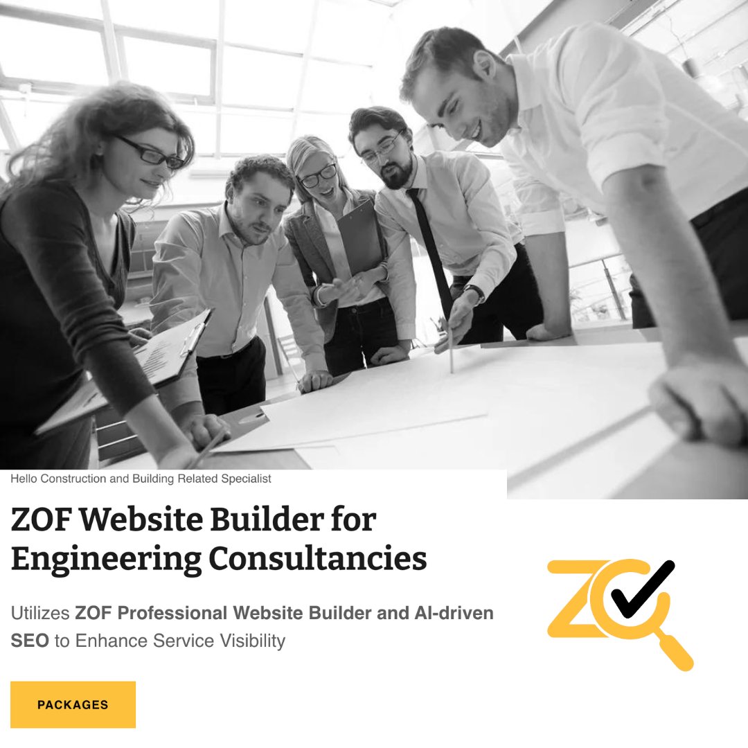 Empower your engineering consultancy with ZOF Website Builder – harnessing AI-driven SEO for enhanced visibility. #ZOF #WebsiteBuilder #EngineeringConsultancy #AI #SEO #WebHosting #MaintenanceIncluded websitebuilder.zof.ae/engineering-co…
