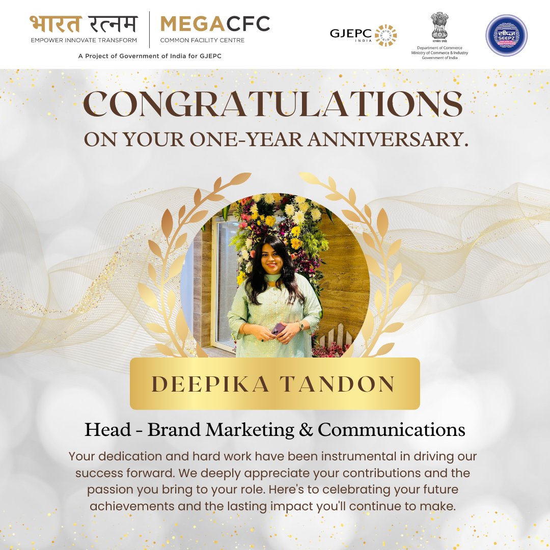 Here’s to a year full of your hard work and dedication, Deepika Tandon. Today, we mark one year since your amazing journey with us began. Here’s to many more successes in the future.