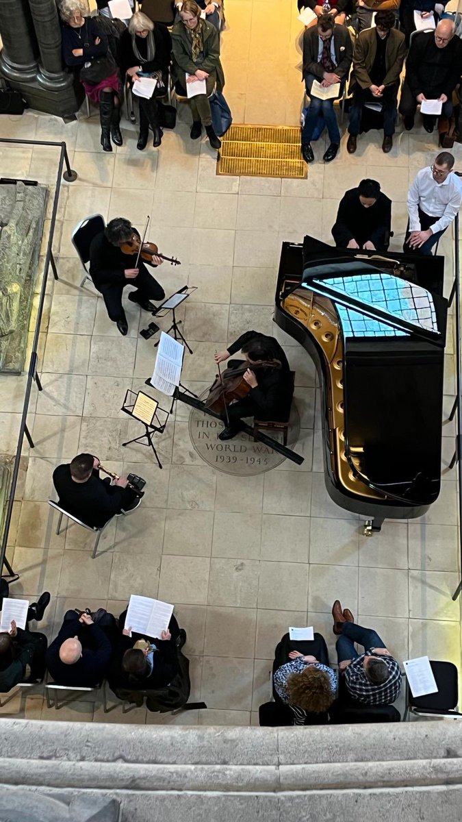 A beautiful Good Friday afternoon in the Temple for the last concert in our Holy Week Festival: an unforgettable performance of Messiaen’s Quartet for the End of Time - in the Round by @JulianBliss, Jonathan Stone, Tim Lowe and James Cheung.