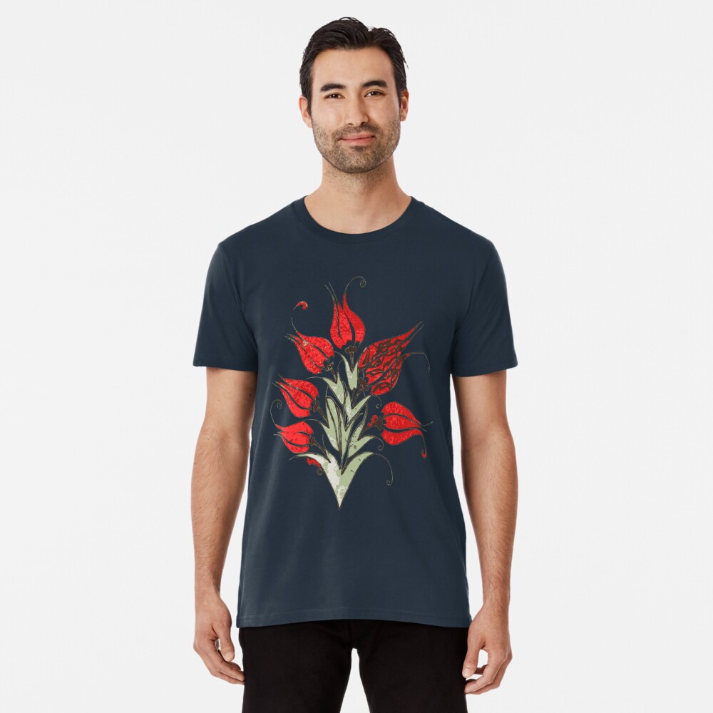 'Red Tulips In Artistic Ottoman Turkish Style' Classic #TShirt #taiche #ottomanart #lale #tulip #osmanl #ottoman #art #islamicart #sanat #istanbul #turkiye #ottomanhistory #history #islam #calligraphy #artistRedbubble redbubble.com/i/t-shirt/Red-…