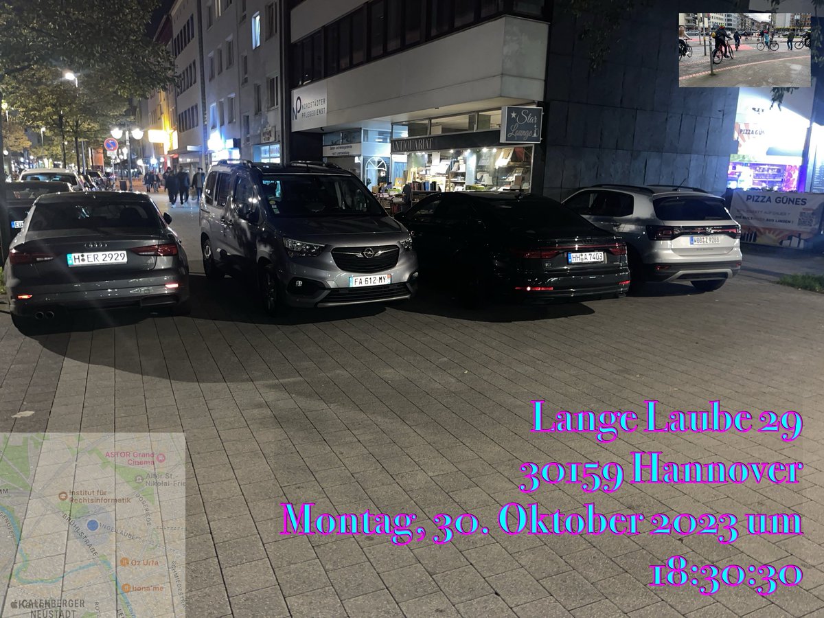 ICESonic6's tweet photo. In der Zentralsten #RadverkehrsAnlage der #Fahrradstrasse  #LangeLaube - Wahr am #Feiertag #AllesIstParkplatz - Da Die Streife der #AutoPolizei der @Polizei_H - zwar ständig die #InnenStadt abgefahren hat,  die allgegenwärtige #AutoGewaltBlockade ignorierte . @hannoverpolitik https://t.co/oKiCOkCaib