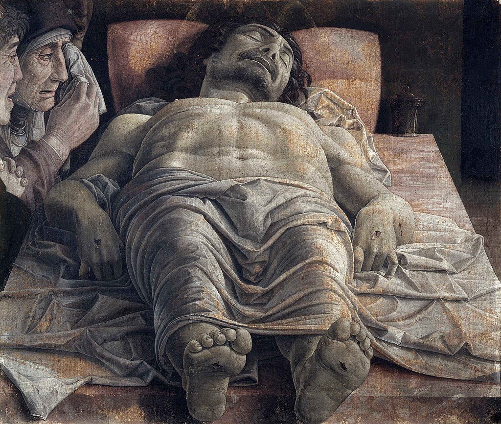 LaPaginaArte's tweet image. BUN SABATO SANTO A TUTTI I FOLLOWERS DELLA PAGINA DELL'ARTE

Andrea Mantegna, Cristo morto, 1480-1490. Tempera su tela, 68x81 cm. Milano, Pinacoteca di Brera.