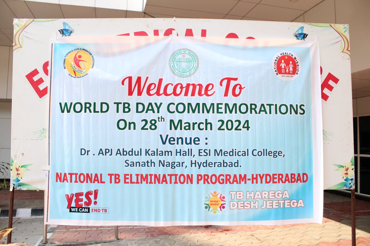 NTEP Hyderabad World TB Day Observations &amp; Awareness Programs conducted in ESIC Hospital Sanath Nagar Hyderabad.