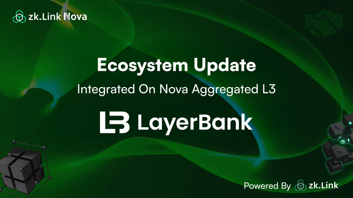 Excited to welcome <a href="/LayerBankFi/">LayerBank</a> onboard Nova L3!

LayerBank is the universal liquidity hub and on-chain money market for all EVM-compatible rollups and Layer 2s. A permissionless on-chain bank. | #LSD #RWA #LRT

Nova user can now engage in lending and borrowing effortlessly