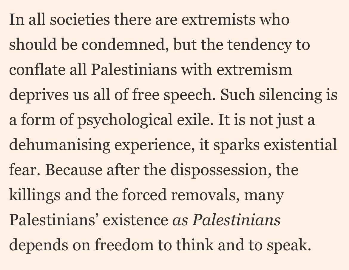 From the beautifully written piece “Coming out as Palestinian” by Dr. @ZahiraJaser on.ft.com/3vIASGO