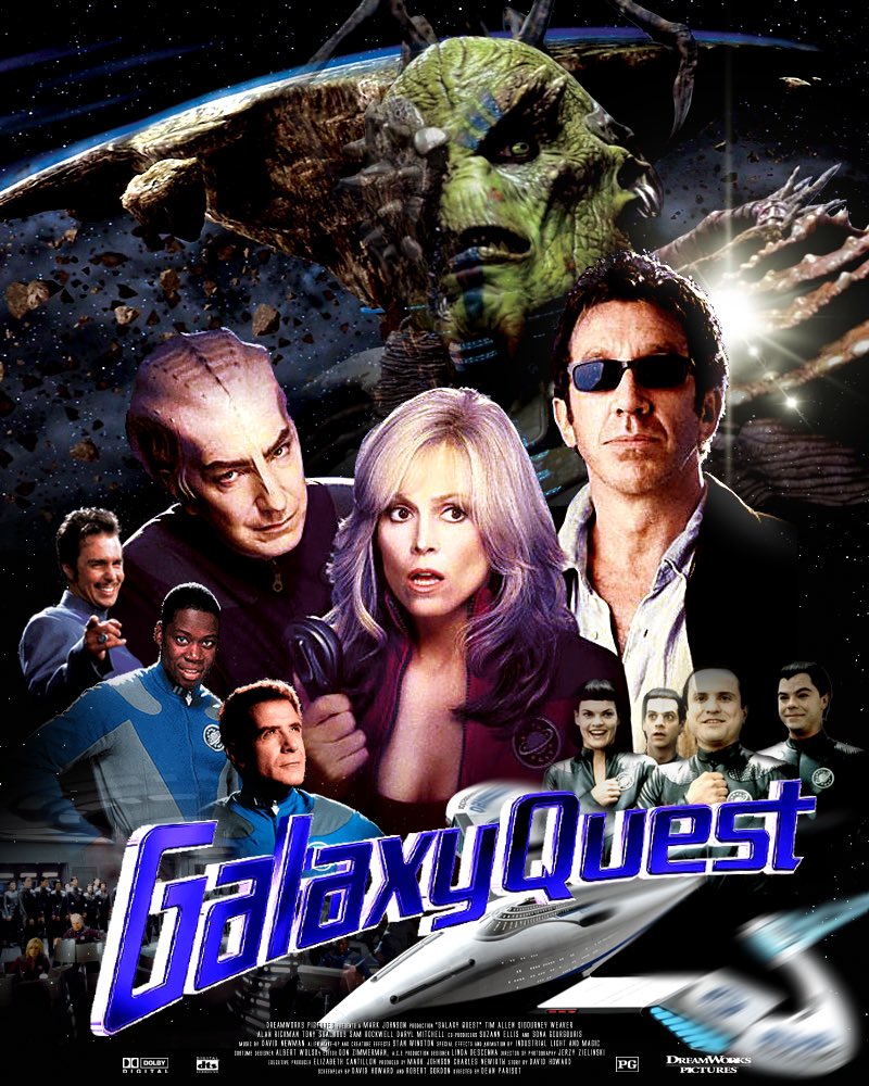 One of the funniest movies ever, imo. 
#GalaxyQuest
#NowWatching 
#MoviesJodyLoves