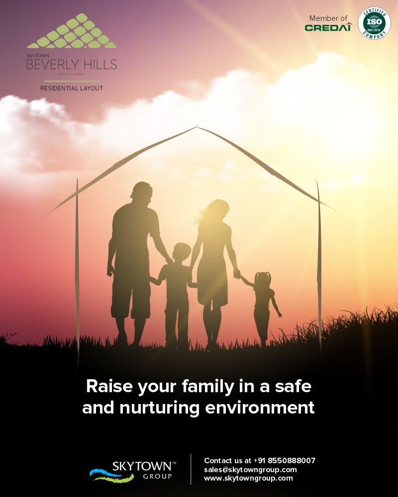 Raise your family in a safe and nurturing environment in our vibrant tier 2 city.

Our city offers a warm and welcoming community where families can create lasting memories and build strong bonds.

#hubli #hublidharwad #beverlyhills #skytowngroup #residentialplots #parks