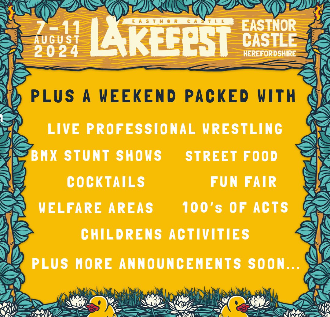 What a weekend this is going to be 😍🎉 It’s truly going to be a magical few days for you, your family and friends! Secure your space today to party with Olly Murs, The Libertines, Rudimental, The Stranglers and more! 😍 Lakefest.co.uk/buy-tickets