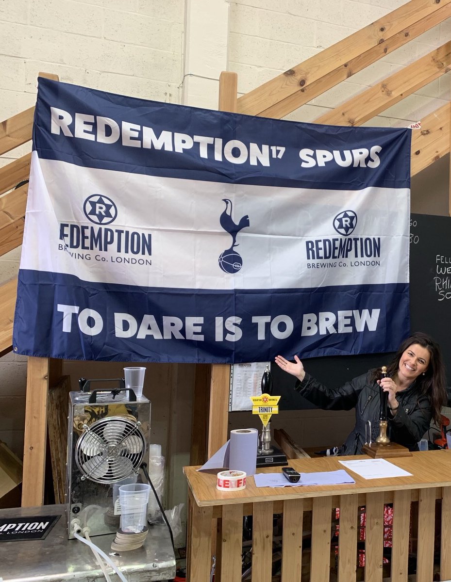 Good morning early risers, ⛅️ Some of you are already enroute to Tottenham and we’ll be waiting for you with the perfect pint when you arrive. It’s also Day 2 of our Easter Beer Festival!🤤🍺 Do you like our flag? It’s hung up over in our brewery Taproom and we love it. 😃💙