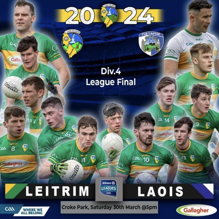 Best of luck to our neighbours Leitrim in the division 4 final today in Croke Park from all the team at Brady’s Arva Volkswagen. #leitrimgaa #crokepark