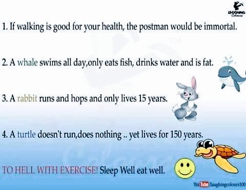 Be like turtle...🐳🐇.....🐢🐢😀😀 ( seriously,exercise n run🤸‍♀️🏃‍♂️)