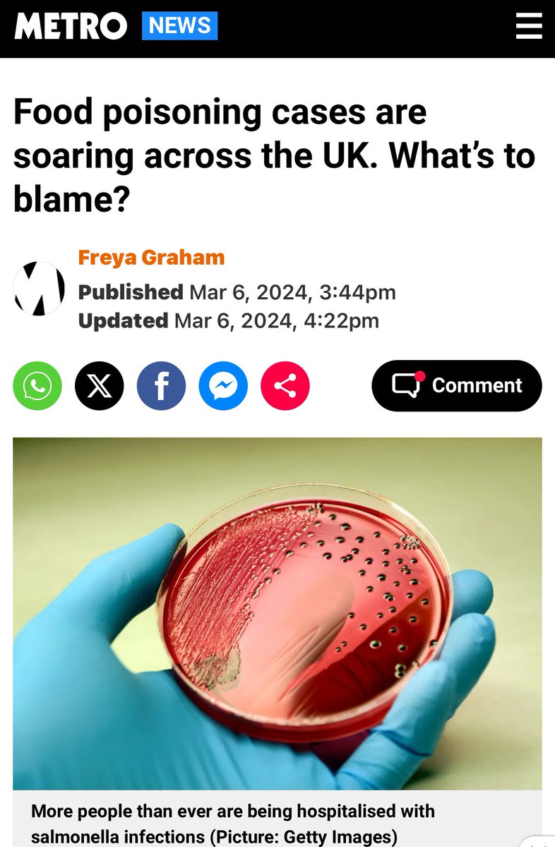 🚨 What’s behind the rise in food poisoning cases? 🆘 Brexit is ensuring food standards are slipping! 🚑 In January, the Food Standards Agency issued a warning following a rise in food poisoning linked to some imported products. 🤒 37% of all foodborne norovirus cases comes