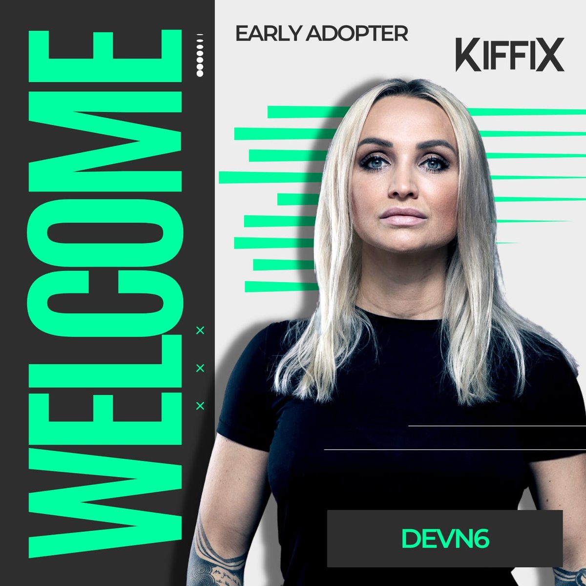 .@kiffixhq wouldike to welcome Techno DJ and Music producer @devn6official as an Early Adopter to our MVP. @DEVN6official is head of labels Brain Pain Records and Furious Mother 🔥