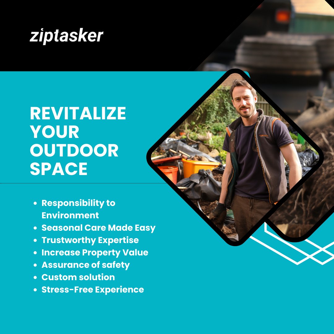 ziptasker's tweet image. Transform your outdoor oasis into a stunning retreat with ZipTasker&apos;s expert services💫 #ZipTasker #OutdoorLiving #BackyardProject #PatioDesign #DeckMakeover #GardenRefresh #LandscapeDesign #Hardscaping #Softscaping #YardCleanUp #HomeImprovement
