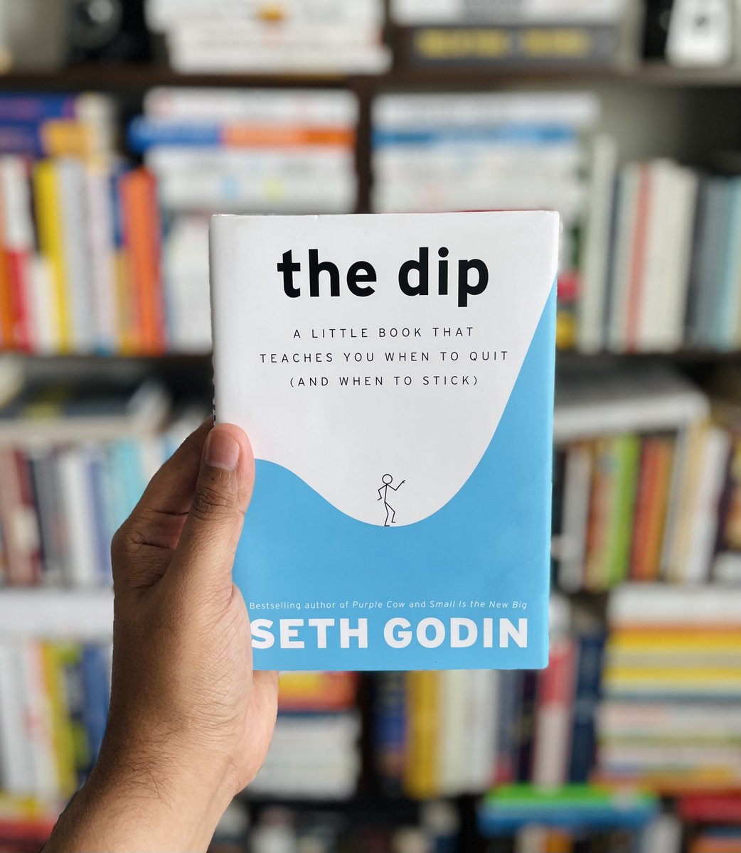 “The Dip by Seth Godin” Brilliant, succinct and very useful read. It provides an interesting perspective on how to determine when to quit and when to keep going to be the best in the world. 10 lessons from the book 🧵