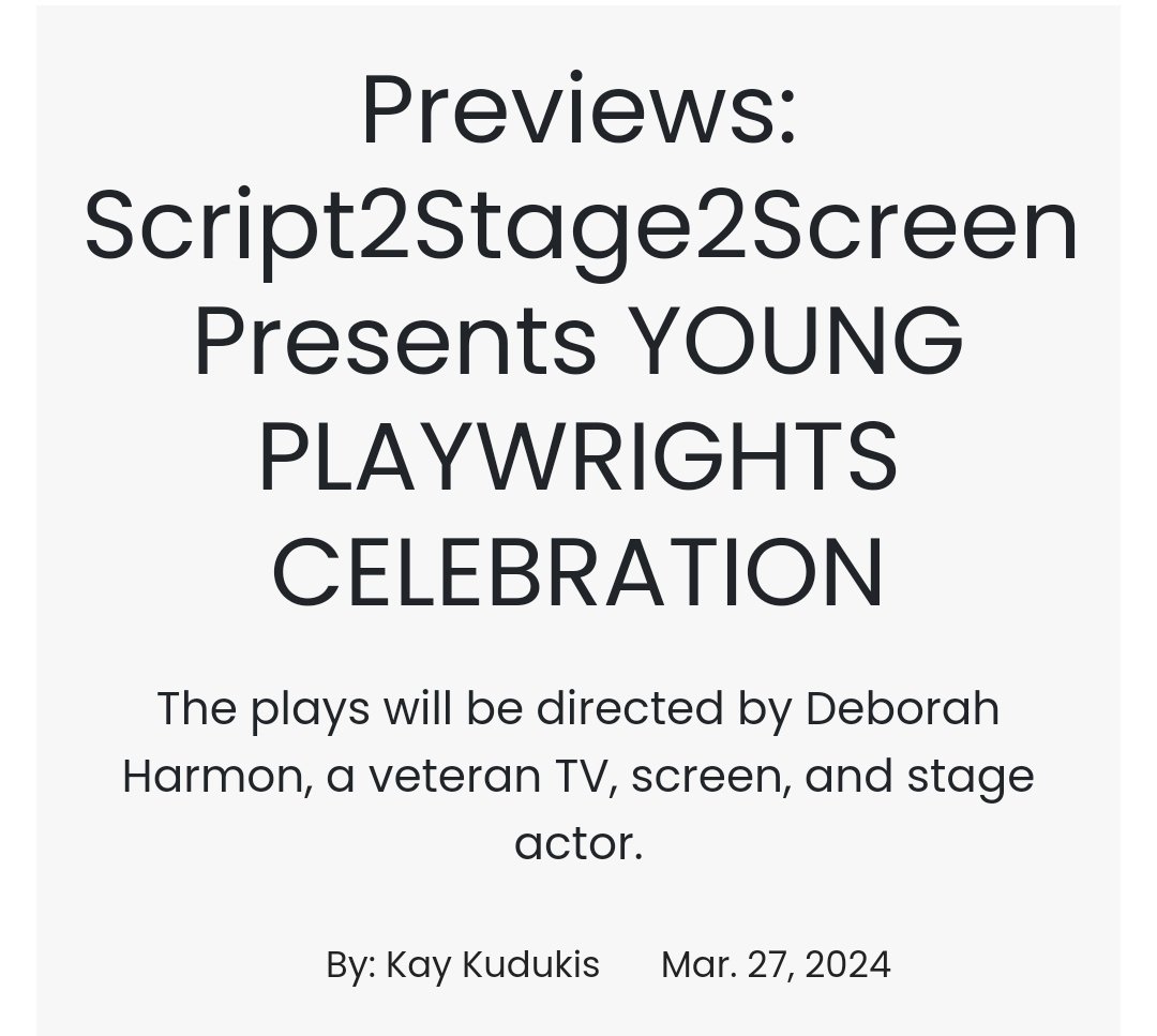 Congrats to the playwrights! Read more here: broadwayworld.com/palm-springs/a… #playwriting #youngplaywrights #writing