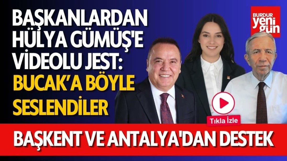 Başkanlardan Hülya Gümüş'e Videolu Jest: Başkent ve Antalya'dan Destek burduryenigun.com/baskanlardan-h… @hulyagms_ @mansuryavas06 @BocekMuhittin