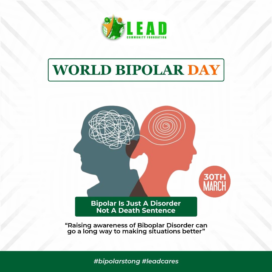 Today, we raise awareness of BIPOLAR and we join the world to celebrate the World Bipolar Day.

You can tag along this campaign with LEAD by creating your own customized campaign design through the link below

getdp.co/leadbipolarday

We say #BIPOLARSTRONG