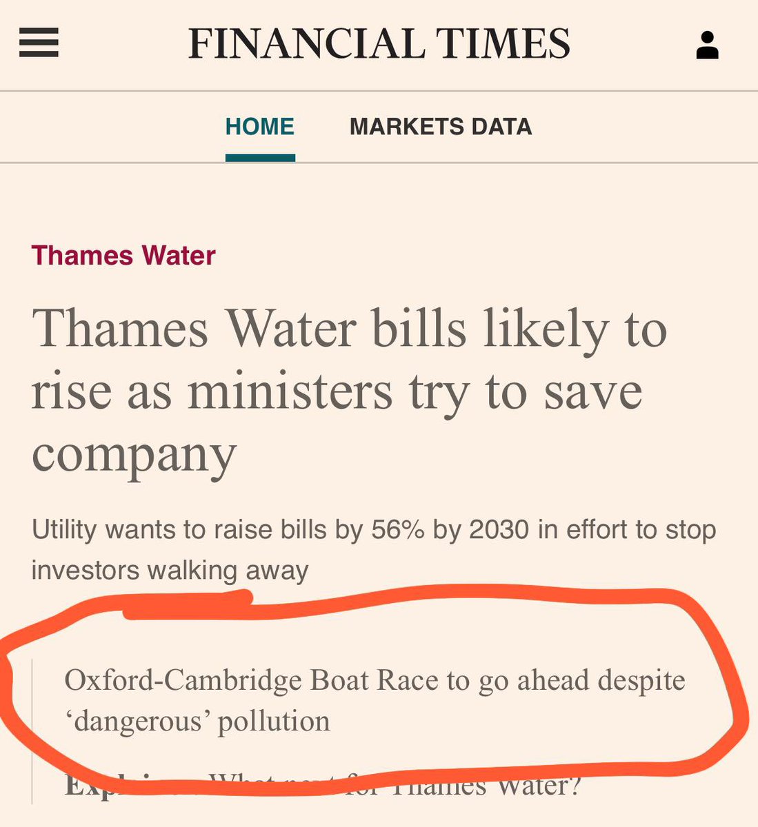 If you were writing a social satire about modern Britain, this subplot of the Thames Water story would be considered a little on the nose