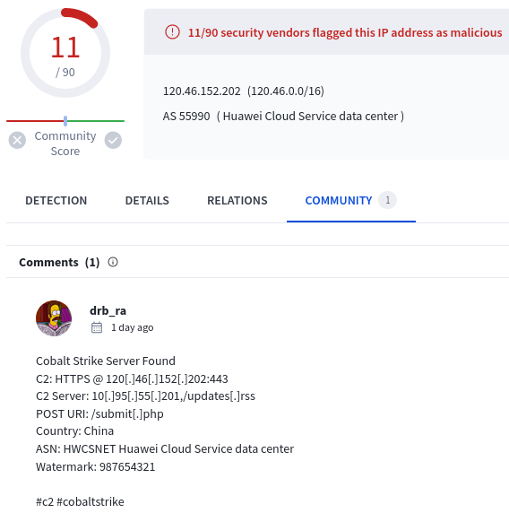 MalwareHunterTeam tweet media