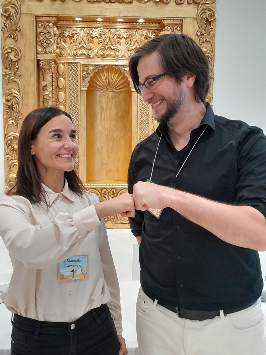 We were so grateful to be invited to #SfAA2024 to collaborate on a session and video series with @DDeconstruidos! Manuela and Jason pictured here after our recorded Roundtable that will be featured soon on the podcast. Thanks <a href="/SfAAnthro/">Society for Applied Anthro</a> <a href="/RiskDisasterTIG/">Risk&DisasterTIG</a> @ajfaas