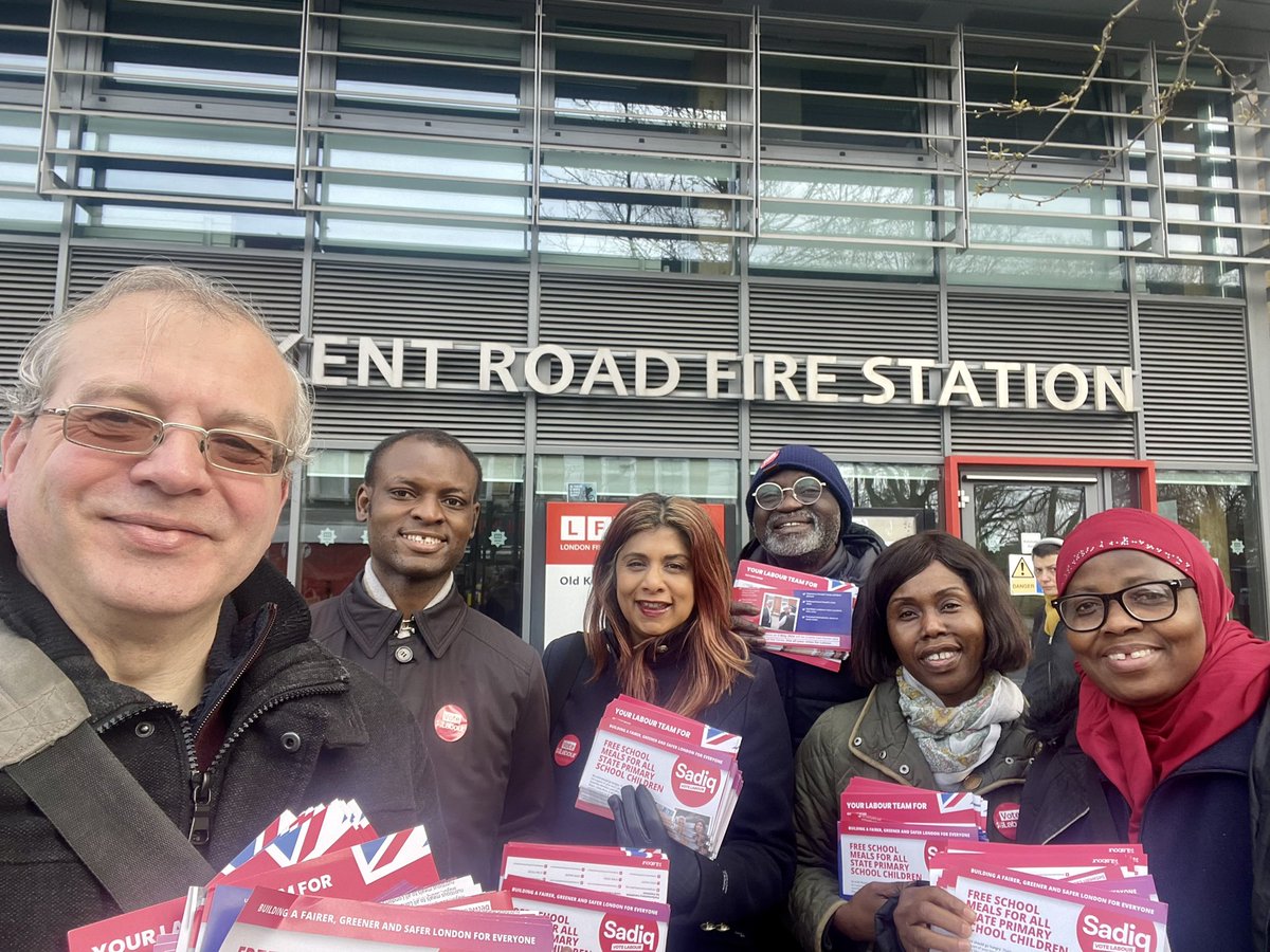 Gorgeous spring morning on the Old Kent Road. Solid support for @SadiqKhan, for me and for @LondonLabour. 🔔More council house building than any time since the 1970s 🔔TfL fares freeze 🔔Inner London’s toxic air 50% cleaner than 2016