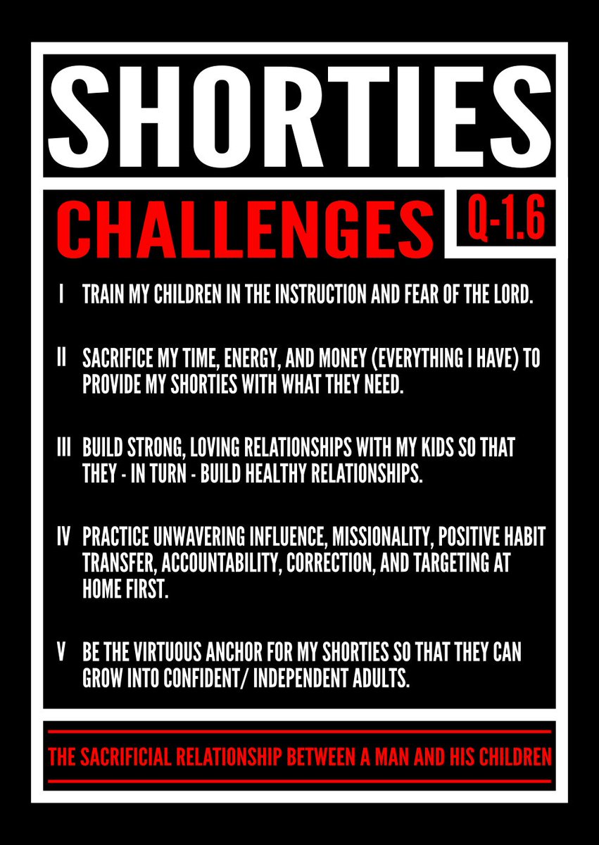 Q1.6 #SHORTIES - the sacrificial relationship between a man and his children. Linktr.ee/F3QSOURCE
