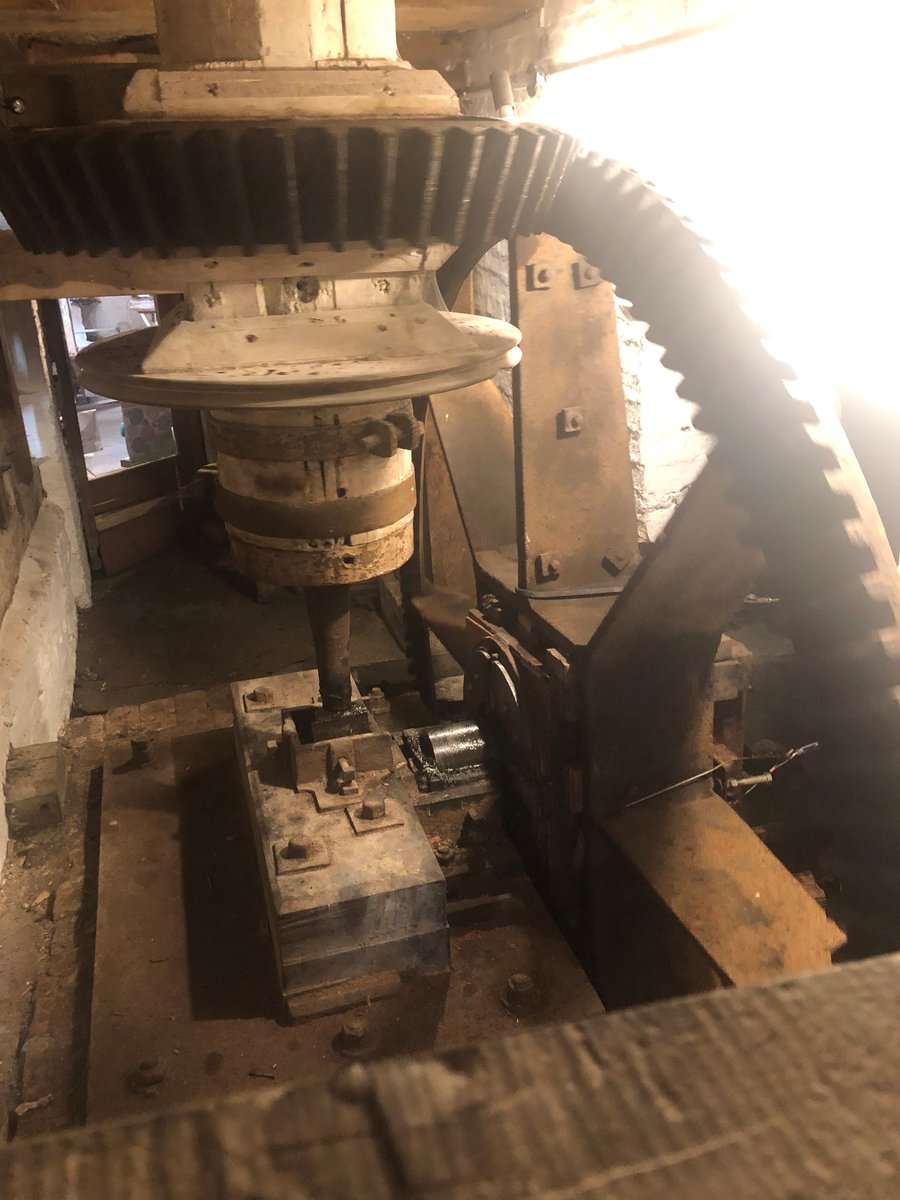 This is our Pit Wheel, it is directly connected and powered by the Waterwheel and it drives the mill stones on the first floor. @heartoflincs