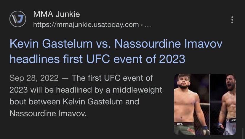Kelvin and Imavov were really supposed to fight on 273 in April of 2022, but Imavov pulled out due to visa issues. so the bout was remade at the end of September leaving Imavov 108 days to prepare for January. no excuses.