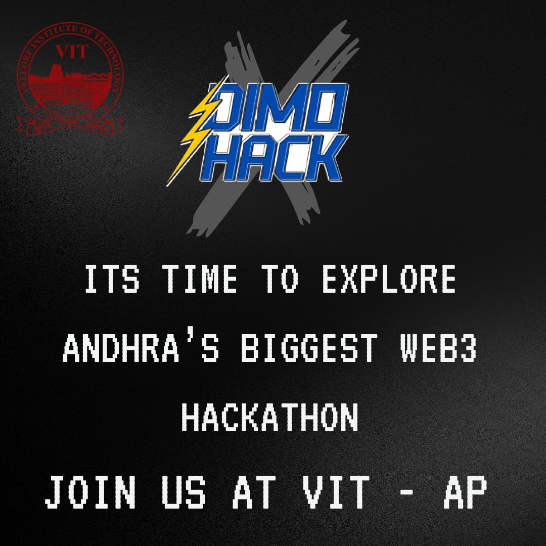 DimoHack_VITAP's tweet image. #hybridhackathon #andhrabiggestweb3hackathon #dimohack #xdcnetwork #hedera #hackathon #web3 #prizepool #andhrapradesh #vitap #vitchennai #vitvellore #vits #freecourse #prizes #workshops #vitap #vit #andhrasbiggestweb3hackathon #acm #acvitap visit us dimohackvitap.devfolio.co