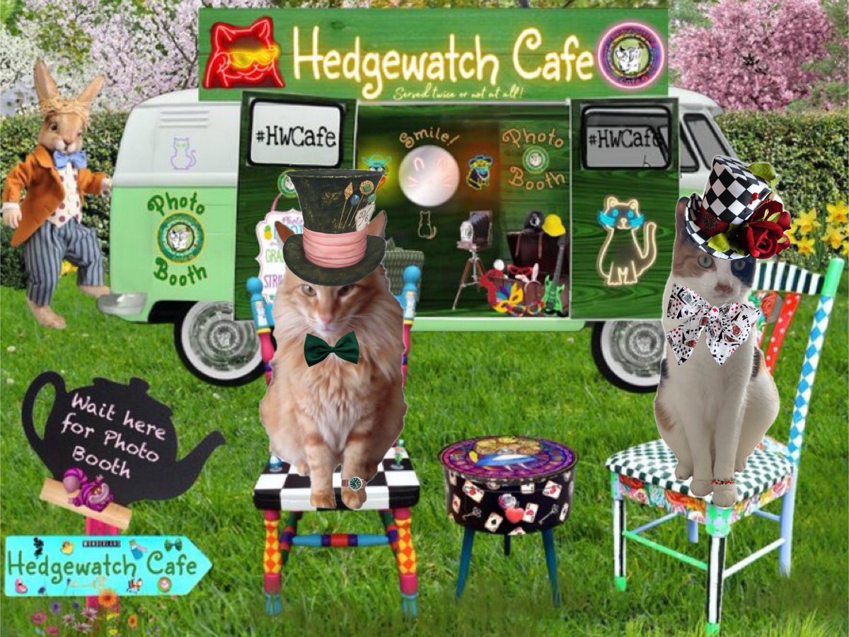 Now that my shift at the #HWCafe is over, I have changed into my Easter Bonnet Parade outfit so I can hit the parade with my gorgeously handsome boyfriend Prinzi😽But first we are having romantic Bunny carriage ride💖🐾 #HWCafeEBP @Prinzi82548537