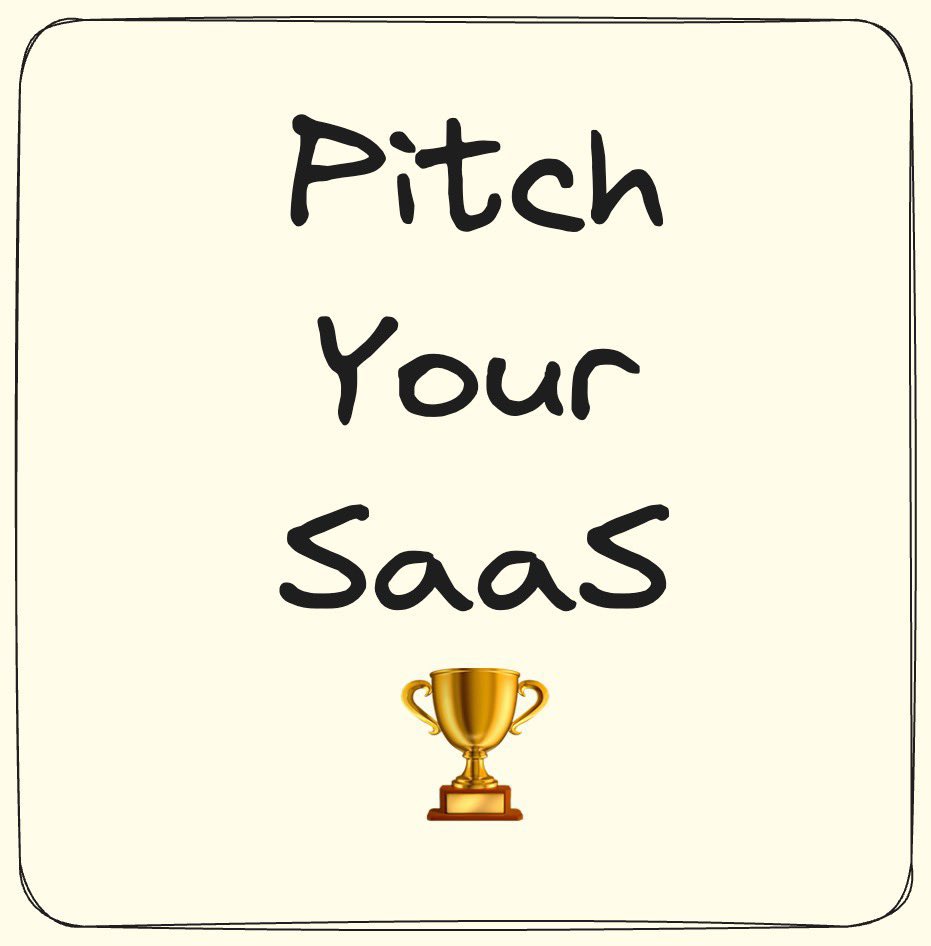 Pitch Your SaaS startup 🏆 

Or product, or whatever you got 💪 

Just make sure to tell us how it will help us make or save money 💰 

PS: Thousands of people saw this last week 👀
