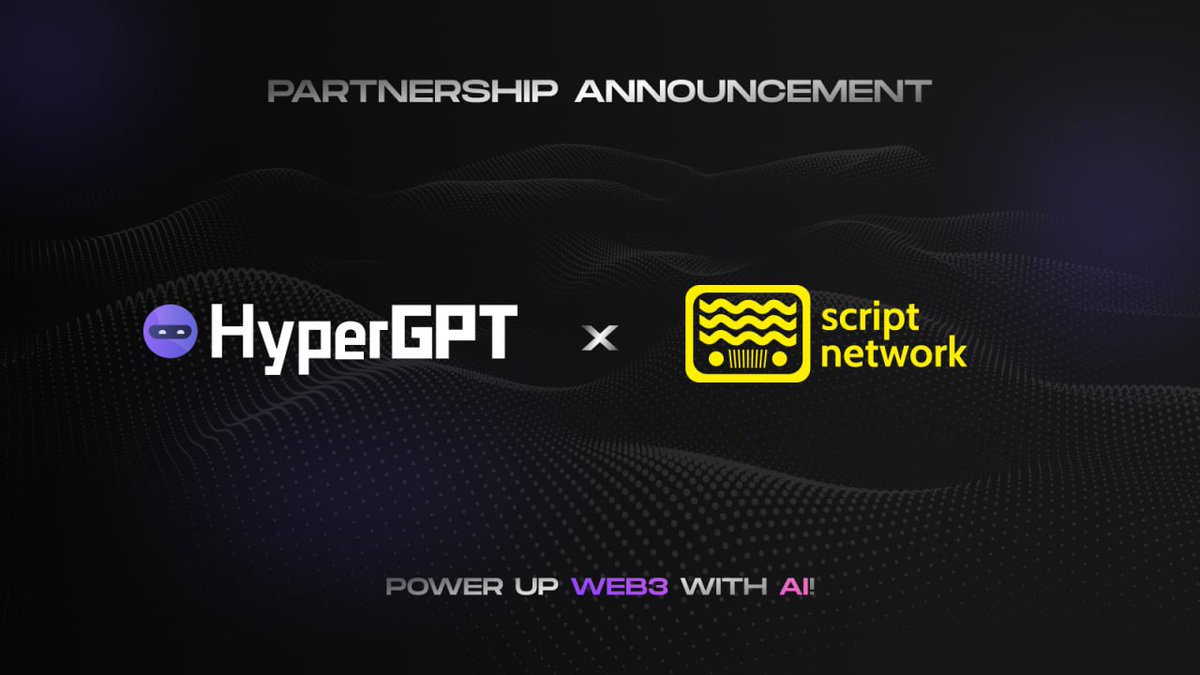 🔥 <a href="/script_network/">Script Network</a> x HyperGPT Partnership Announcement

HyperGPT is excited to announce a strategic partnership with  Script Network! 🤝

Script Network, featuring Script TV, is an open-source, watch-to-earn live TV platform with innovative crypto-advertising and #GameFi