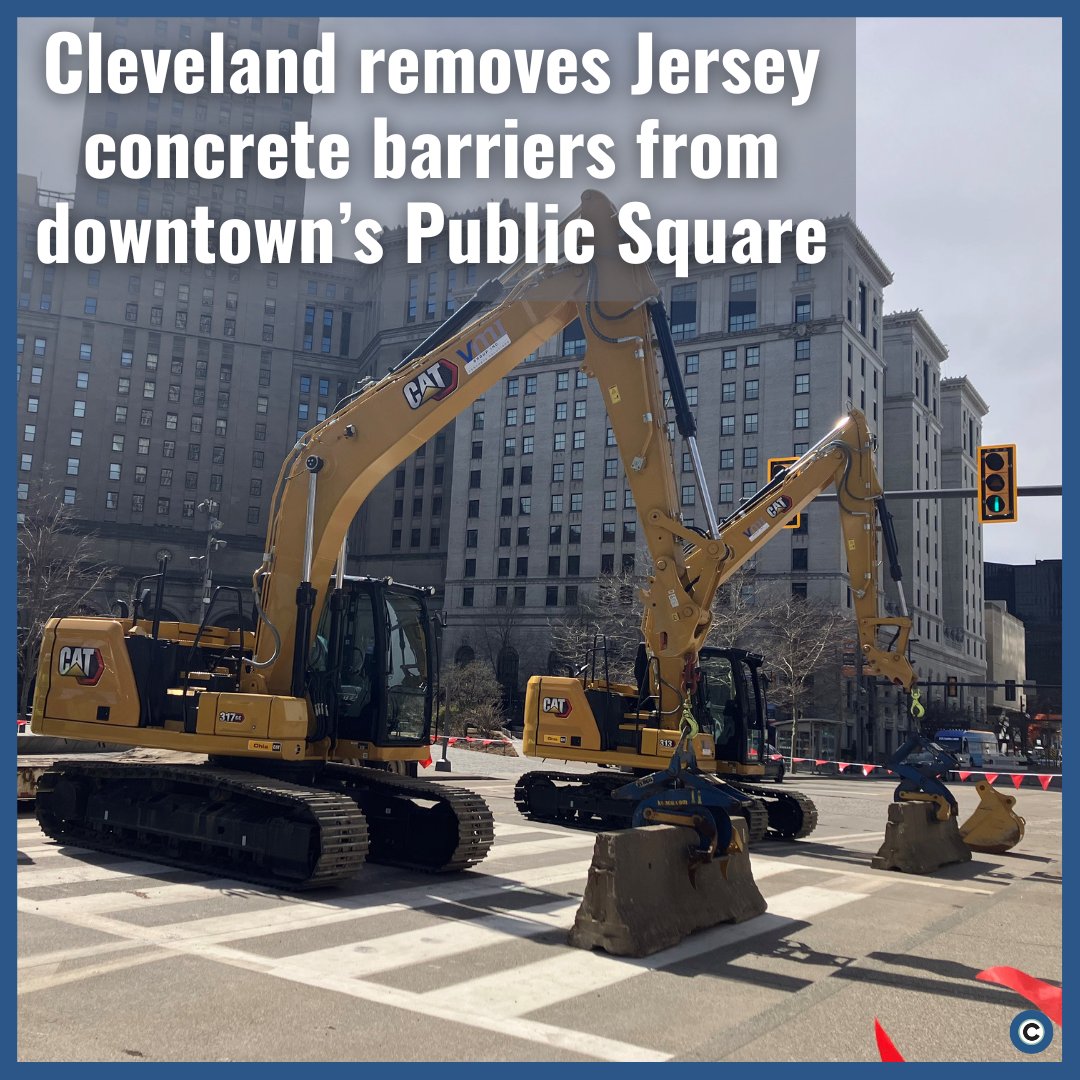 #ICYMI: The concrete barriers have long been seen as an eyesore and were being removed just in time for several major downtown events, including the NCAA Women’s Basketball Final Four, the solar eclipse and the Cleveland Guardians home opener. Read more: l.cleveland.com/HCSfxc