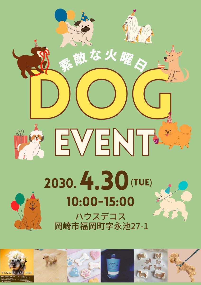 yanagi_s_plan's tweet photo. 初のワンちゃんイベントです
#わんこ
撮影の予約が少なめなのでお早めに。
#フラドッグ撮影会 https://t.co/Su7wBcAsQm