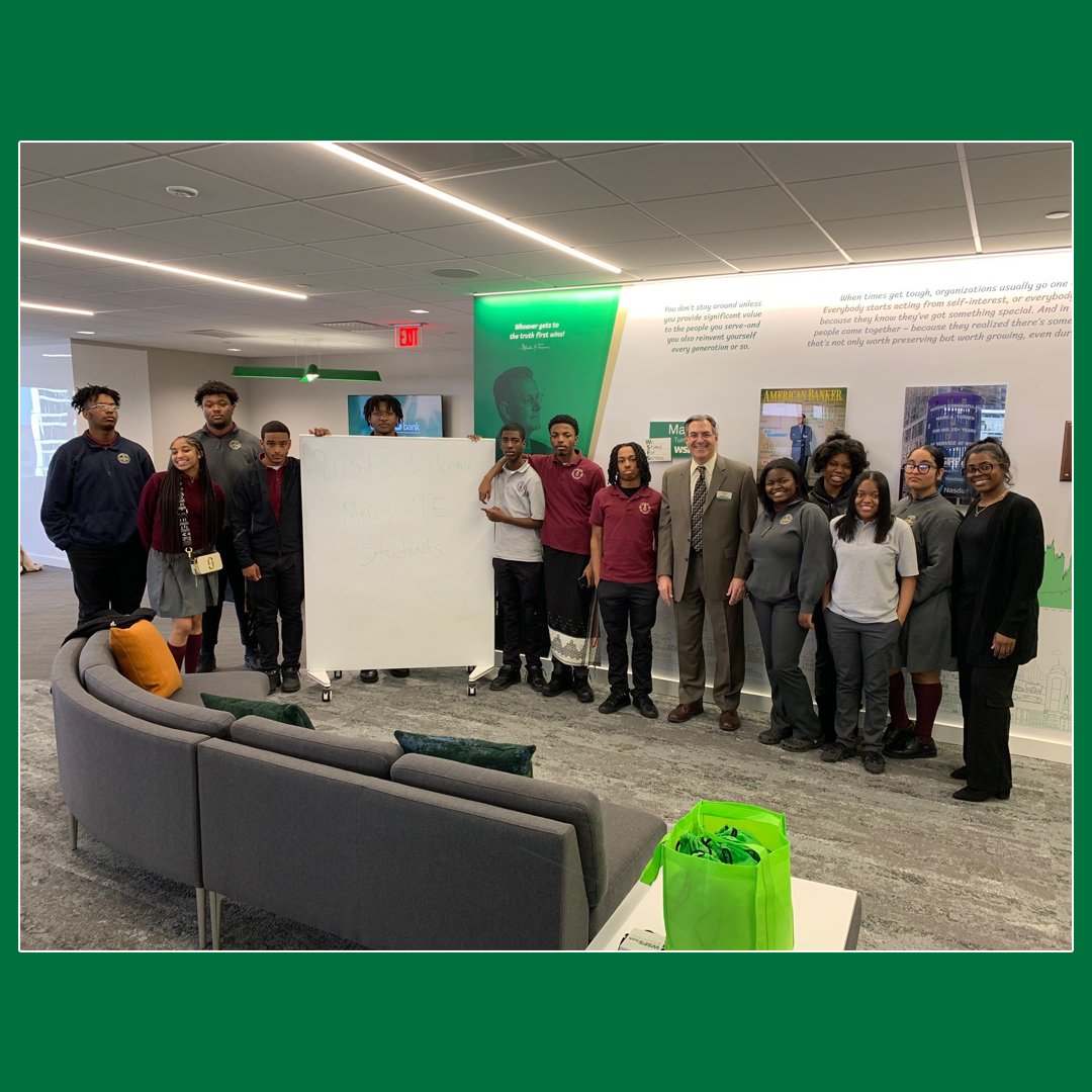 #WSFS recently hosted business students from @MercyCTE for a day of #FinancialEducation workshops, where students learned about money management, credit, wealth and investments.