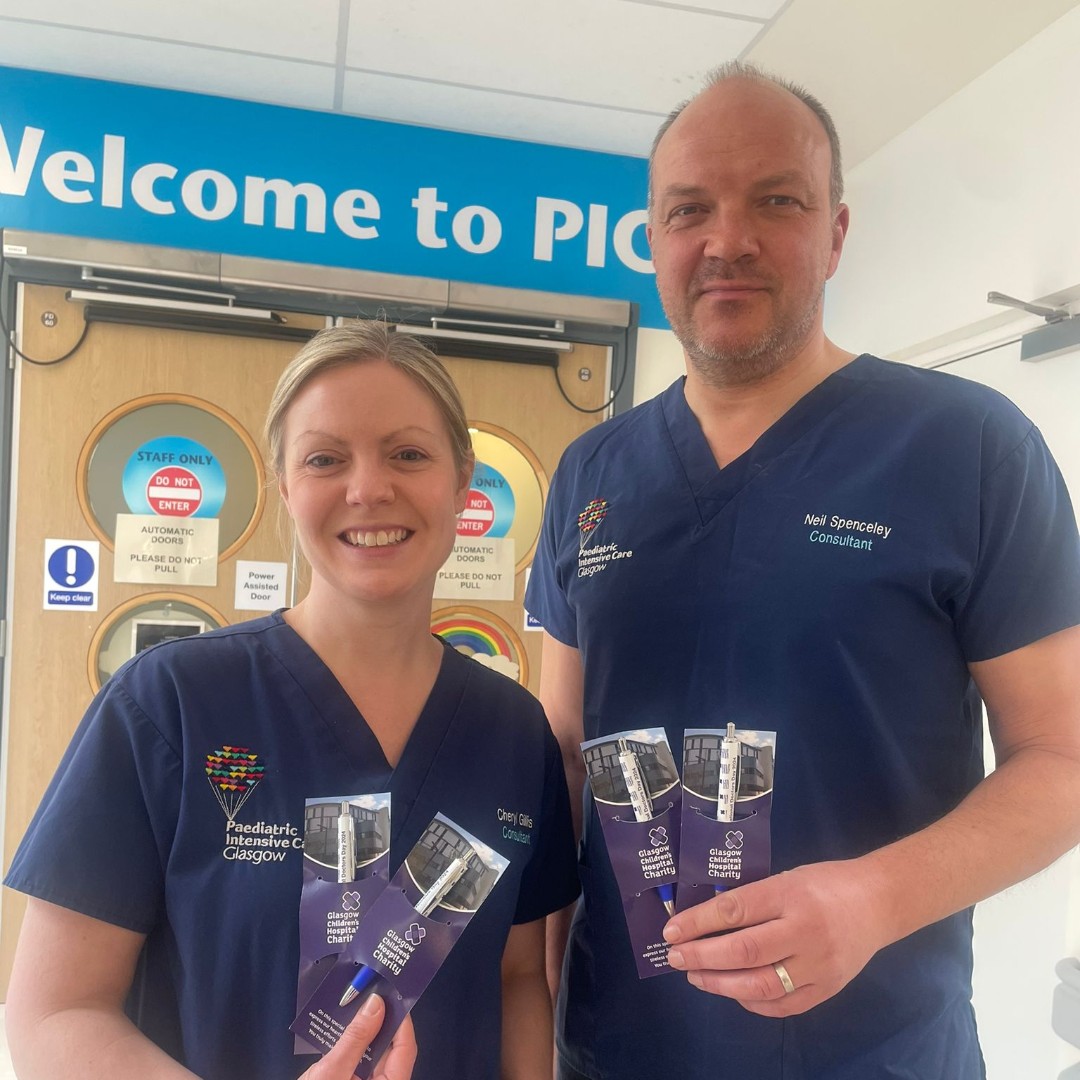 Today is #NationalDoctorsDay🧑‍⚕️ We're so grateful to all of the wonderful doctors who take such good care of our young patients. To say thank you, we gifted all of the paediatric doctors at the Royal Hospital for Children with bespoke pens 💜