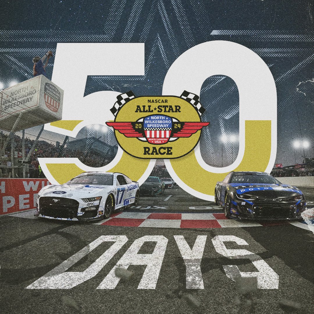 50 days ‘til the million-dollar race. 🤑 #AllStarRace | 🎟️ bit.ly/AllStarRace24