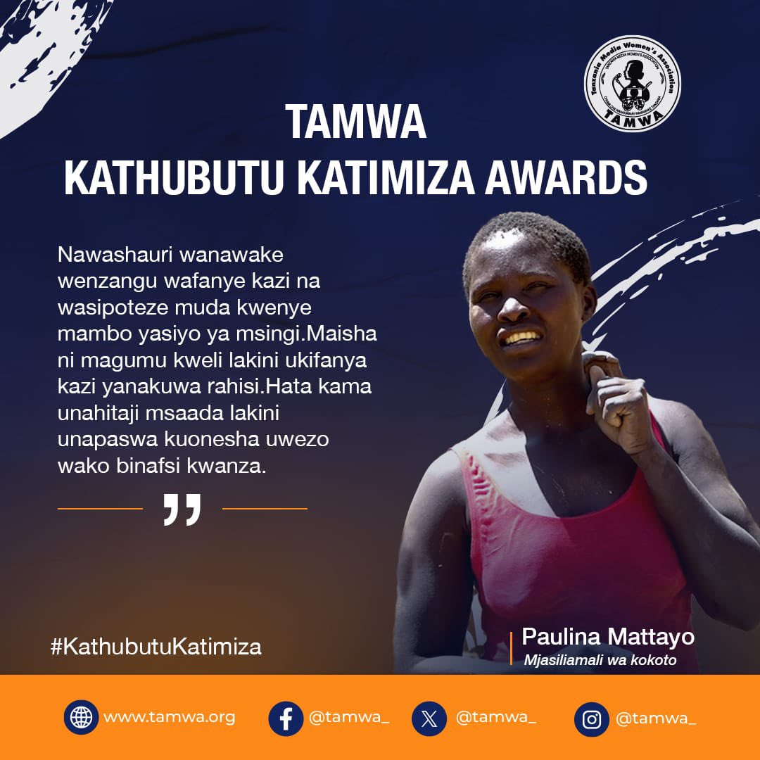 Mshindi wa Wiki ya nne ni Paulina Mathayo kutoka Ntyuka, Dodoma. #KathubutuKatimiza #IWD2024