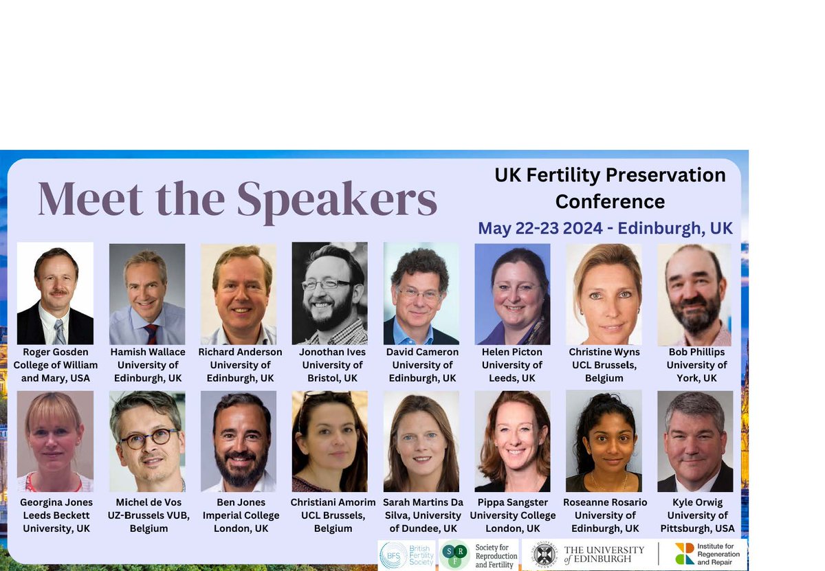 A 1.5 day meeting for #healthcareprofessionals & #scientists to discuss the future of #FertilityPreservation in the UK. Registration now open! Early Bird deadline 25th April 2024. ed.ac.uk/centre-reprodu… @EphiaYasmin @profdicanderson @malefertdoc @SRF_Repro @ARCScientists