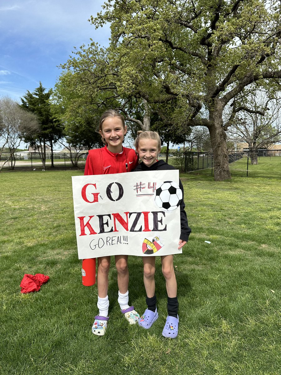 Our 2014 National Team made signs to support each of their 2013 National Team “big sisters” at the Dallas Cup. #ThisIsReal