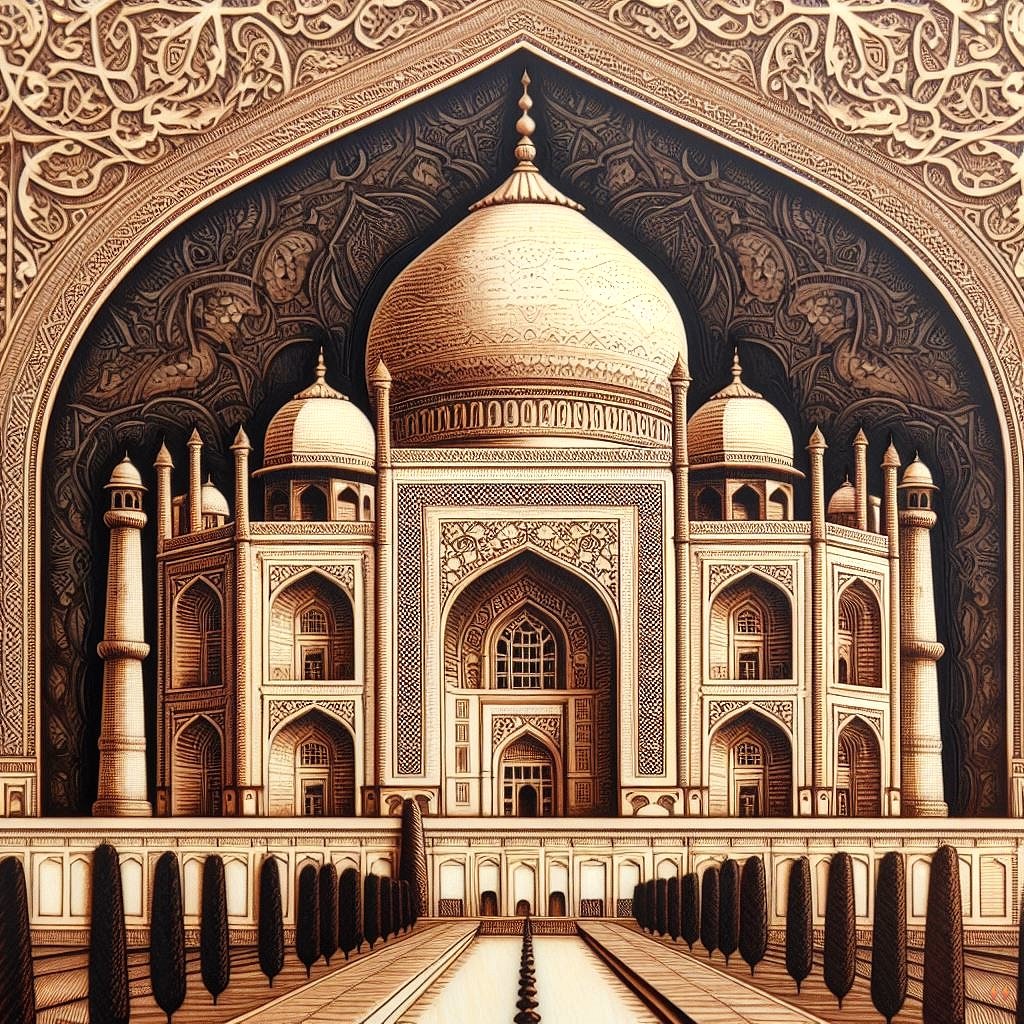 The Taj Mahal, etched in wood, a tribute to timeless beauty. 🕌✨🪵

#wood #TajMahal #India #art #AI #AIart @bing @nshivkumar @jcf1370