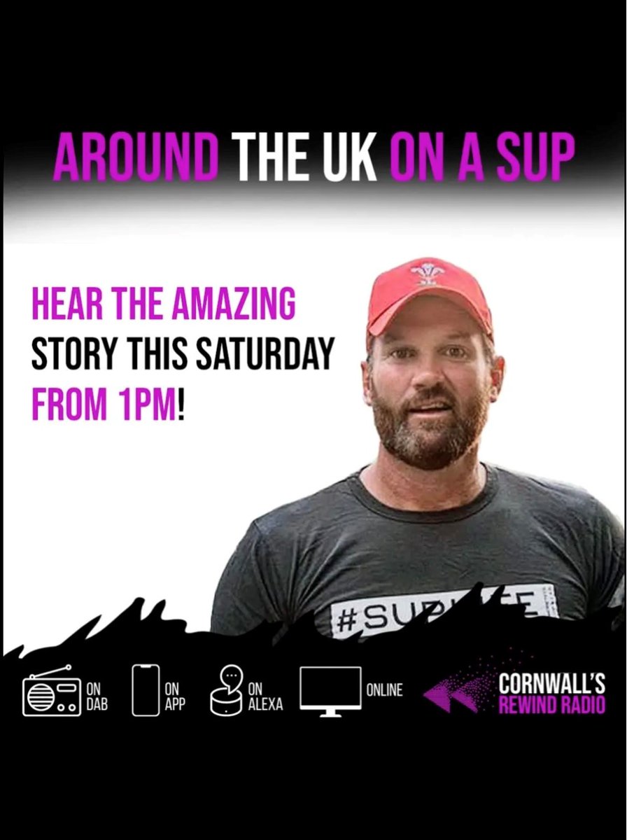Join @TonyTtownsend to hear the amazing story of water safety advocate, adventurer and the first person to circumnavigate the UK on a stand up paddle board Brendon Prince. Plus all your weekend #sport. #dabradio #Cornwall #Sport