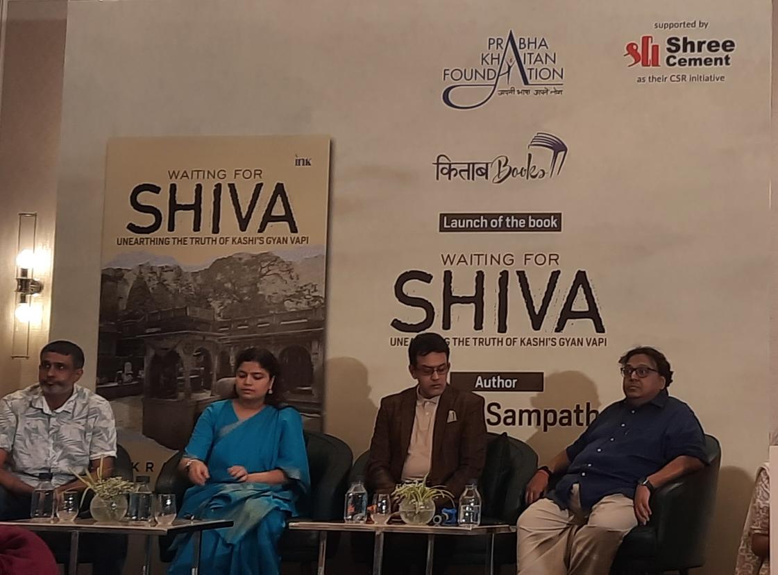 At one of the most awaited literary event - release of #WaitingForShiva by @vikramsampath with @kushal_mehra @ashwinsanghi & @poonam_mahajan