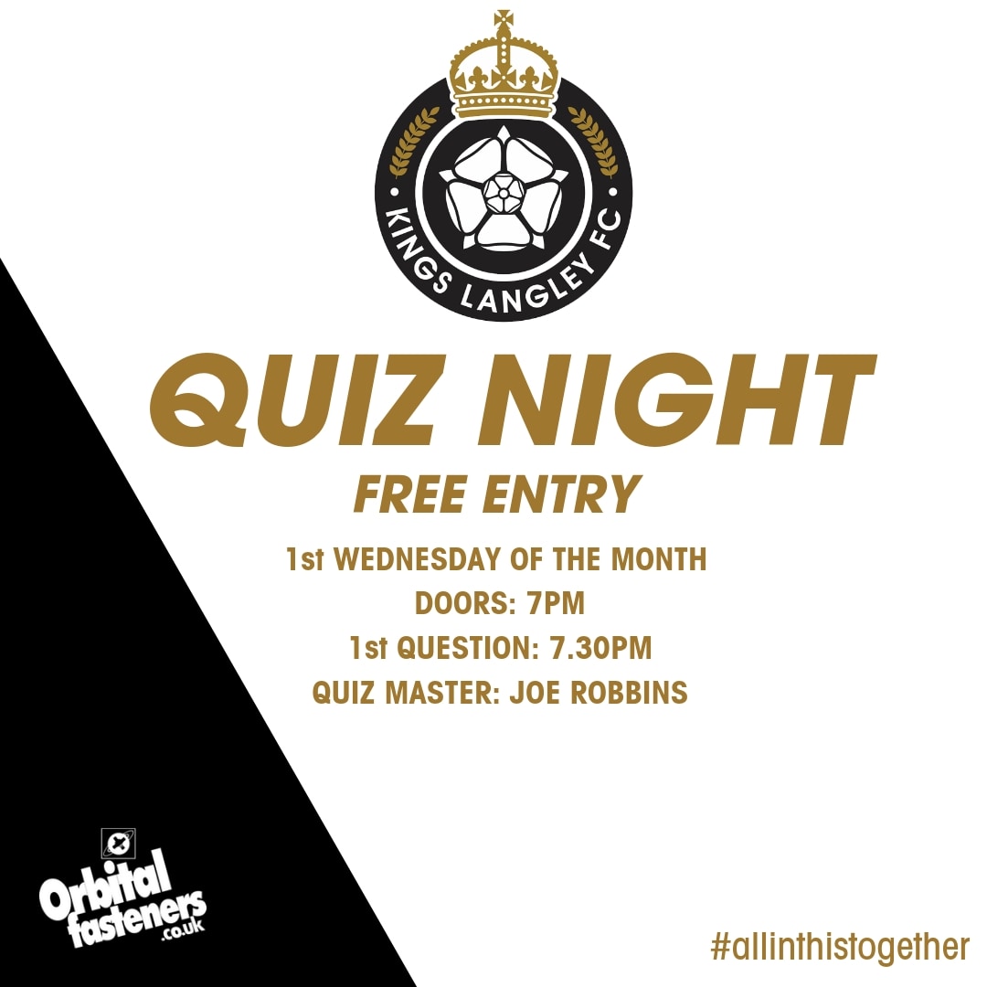 With 2 games this Easter weekend, we thought we'd remind you that our free quiz night is back on Wednesday! Anyone can take part, and the winning team takes home the coveted Alan Roberts Cup!