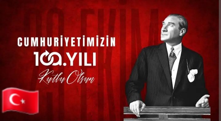 CUMHURİYET'in 100.Yılında Seçimde kullanacağımız oylar ATATÜRK'e vefa ve minnetimizin göstergesi olsun diliyorum 🇹🇷🇹🇷🇹🇷🇹🇷🇹🇷