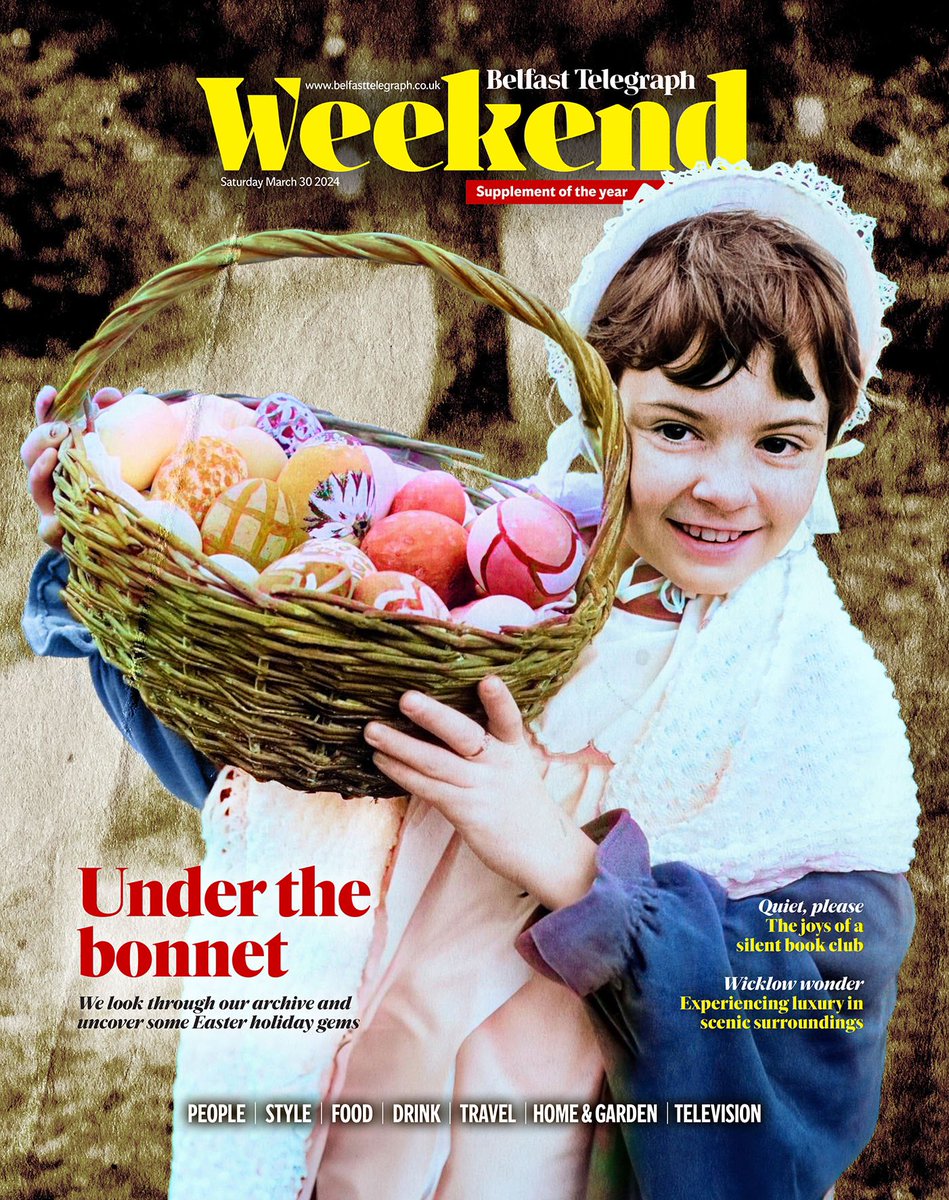 In @BelTel Weekend: 🐣 BT Easter archive pics 📖 @cochrane_amy visits a silent book club 👗 Librariancore 🍷Gary Law on monastery made drinks 🍽️ @jorisminne review 🥘 @paula_mcintyre recipes 🍔 @newsmulg at McDonald’s HQ 🗞️ @frank_broadcast on gluttony Happy Easter from Weekend