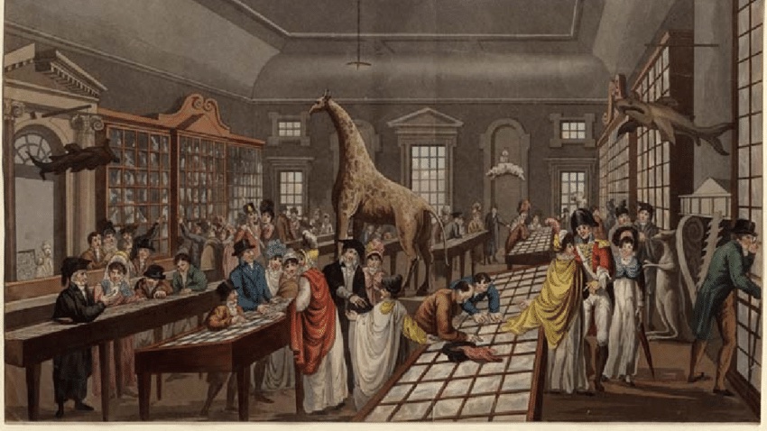 In London #OTD in 1812, entrepreneur & showman William Bullock opened his hugely popular Egyptian Hall museum on Piccadilly. It was the place to see and be seen. From 1814 to 1819 the fossil 'crocodile' skull found by #MaryAnning & her brother in 1811-12 was exhibited here.