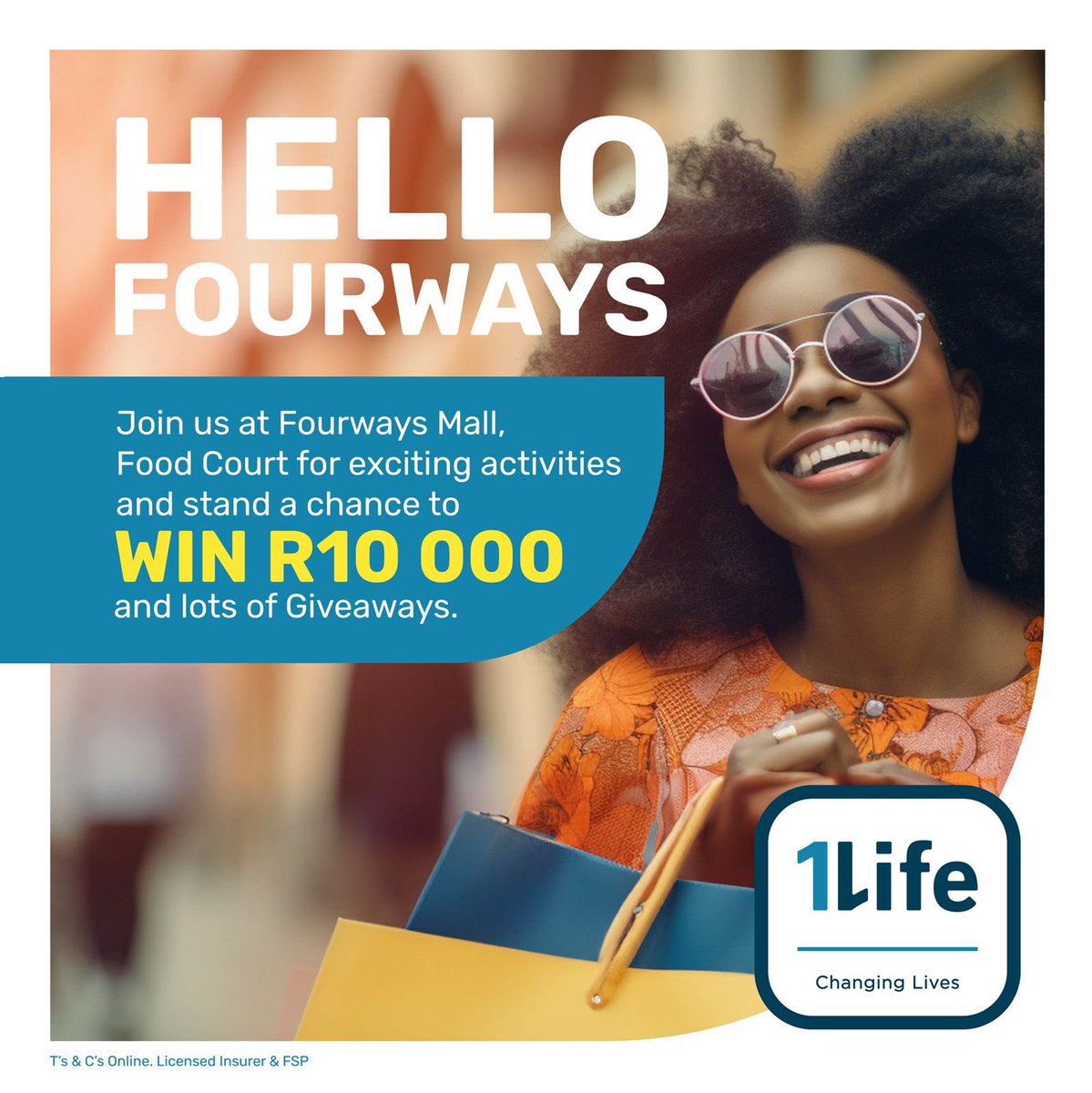 Win Big this Easter weekend!! Visit SA’s #1 Direct Life Insurer, that’s us, at the Fourways Mall Food Court, 9am - 5pm and stand a chance to win R10000! #Thath’iCover #1LifeChangingLives