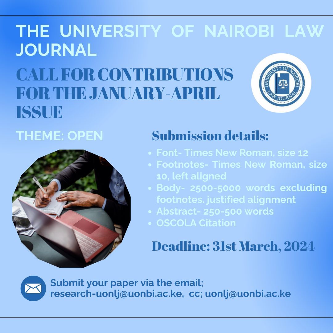 Calling all legal trailblazers! Our law journal is issuing a call for papers for our upcoming open-themed publication, and we're eager to showcase the thought-provoking analyses of scholars like you. Submit your papers today and join us in shaping the discourse on law!